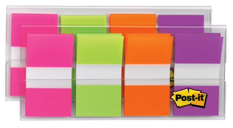 PAGE FLAGS, POST-IT, 0.94", ASSORTED COLORS, 160 FLAGS/CT LARGE